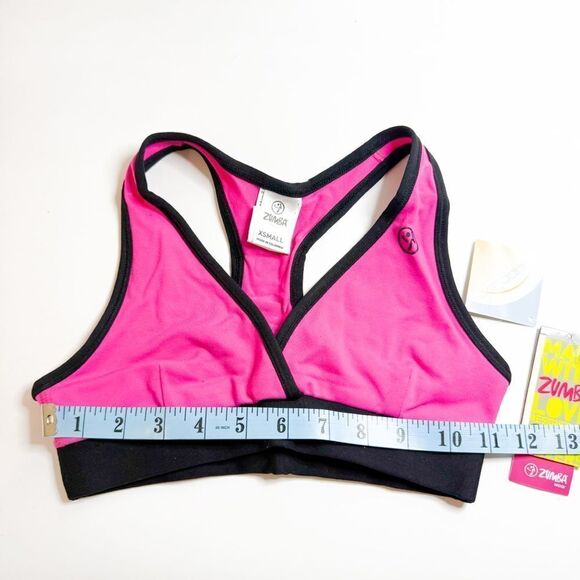 Zumba Flash V-Bra Top in Berry Pink & Black – Small & XS – New with Tags! - Picture 9 of 11